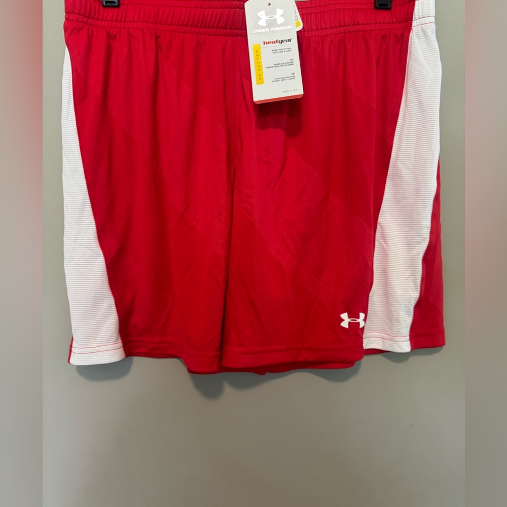 NWT Under Armour Soccer Shorts Women’s Red/White